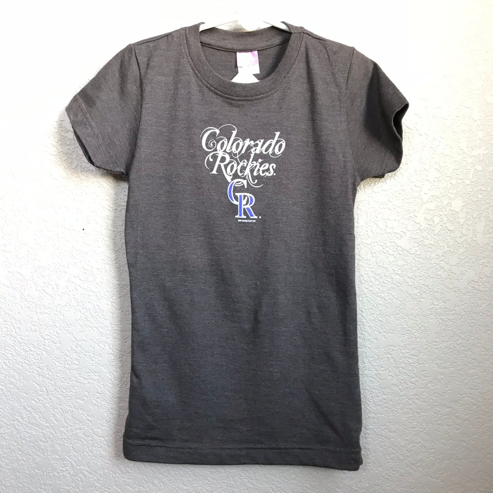 Girls Colorado Rockies Baseball T-Shirt Small NWT